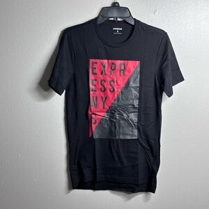 Express Men Logo Casual‎ black t-shirt size XS